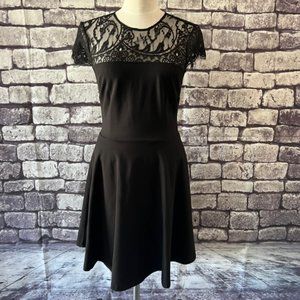 BB Dakota Black Lace Top Dress Size Medium